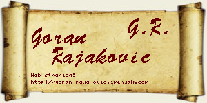 Goran Rajaković vizit kartica